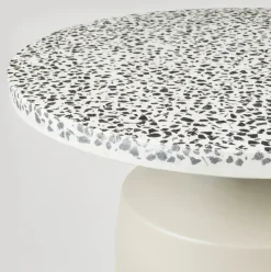 Mesita auxiliar Agari Ø45x45 cm, Rainy day grey-black