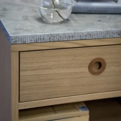 Mesita de noche Höllviken, Gris claro, 1 cajón