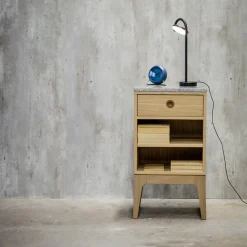 Mesita de noche Höllviken, Roble blanqueado, 1 caja