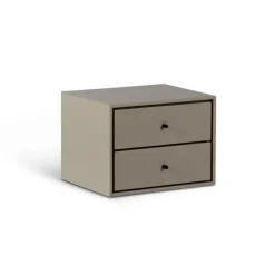 Mesita de noche suspendida Volt , Beige-negro