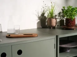 Mueble bajo de cocina exterior Kelia con fregadero, Nordic green, 121x90x64