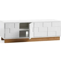Mueble TV Collect 2010, Blanco – base de roble