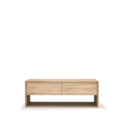 Mueble TV Nordic, Roble encerado 1 puerta 1 cajón 120