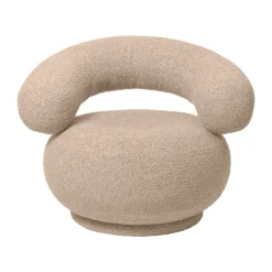Orbo Lounge chair, Raw bouclé - Natural