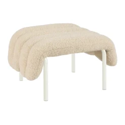 Ottoman Puffy 58x67 cm, Eggshell-cream