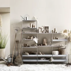 Panel de pared galvanizado String Outdoor, Galvanizado, 50x30 cm, paquete de 2