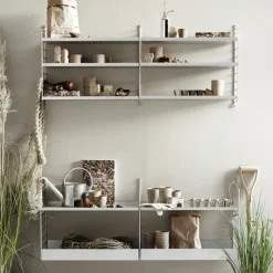 Panel de pared galvanizado String Outdoor, Galvanizado, 50x30 cm, paquete de 2