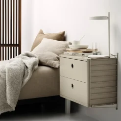 Panel de pared String, Beige, 50x30 cm, paquete de 2