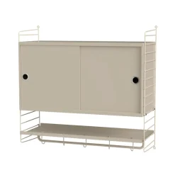 Panel de pared String, Beige, 75x30 cm, paquete de 2