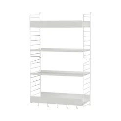 Panel de pared String, Blanco, 50x30 cm, paquete de 2