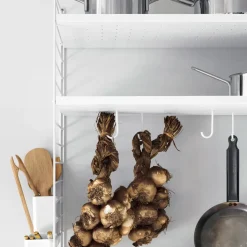 Panel de pared String, Blanco, 50x30 cm, paquete de 2