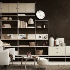 Panel de pared String, Blanco, 75x30 cm, paquete de 1