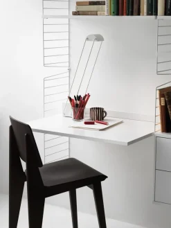 Panel de pared String, Blanco, 75x30 cm, paquete de 1