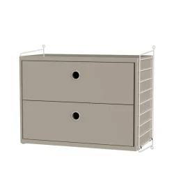 Panel de pared String, Blanco, 50x30 cm, paquete de 2