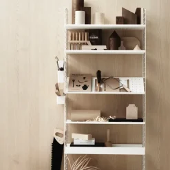 Panel de pared String, Blanco, 50x30 cm, paquete de 2