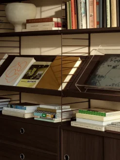 Panel de pared String, Marrón oscuro, 50x30 cm, paquete de 1