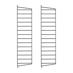 Panel de pared String, Negro, 75x20 cm, paquete de 2