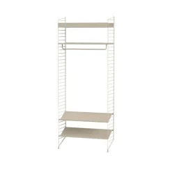 Panel de suelo String, Beige, 200x30 cm, paquete de 2