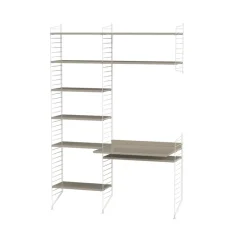 Panel de suelo String, Blanco, 200x30 cm, paquete de 2