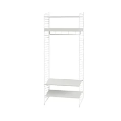 Panel de suelo String, Blanco, 200x30 cm, paquete de 2