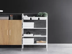 Panel de suelo String, Blanco, 115x30 cm, paquete de 1