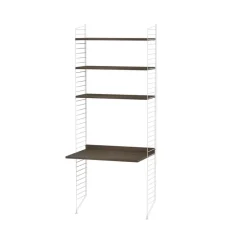 Panel de suelo String, Blanco, 200x30 cm, paquete de 2