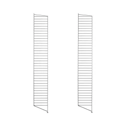 Panel de suelo String, Negro, 200x30 cm, paquete de 2