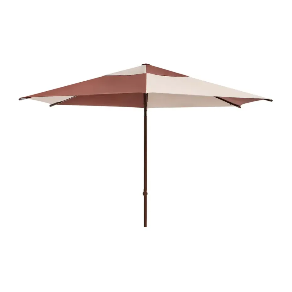 Parasol Terrazza Hexagon, Blanco roto-burdeos