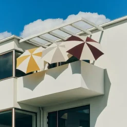 Parasol Terrazza Octagon, Blanco roto-burdeos