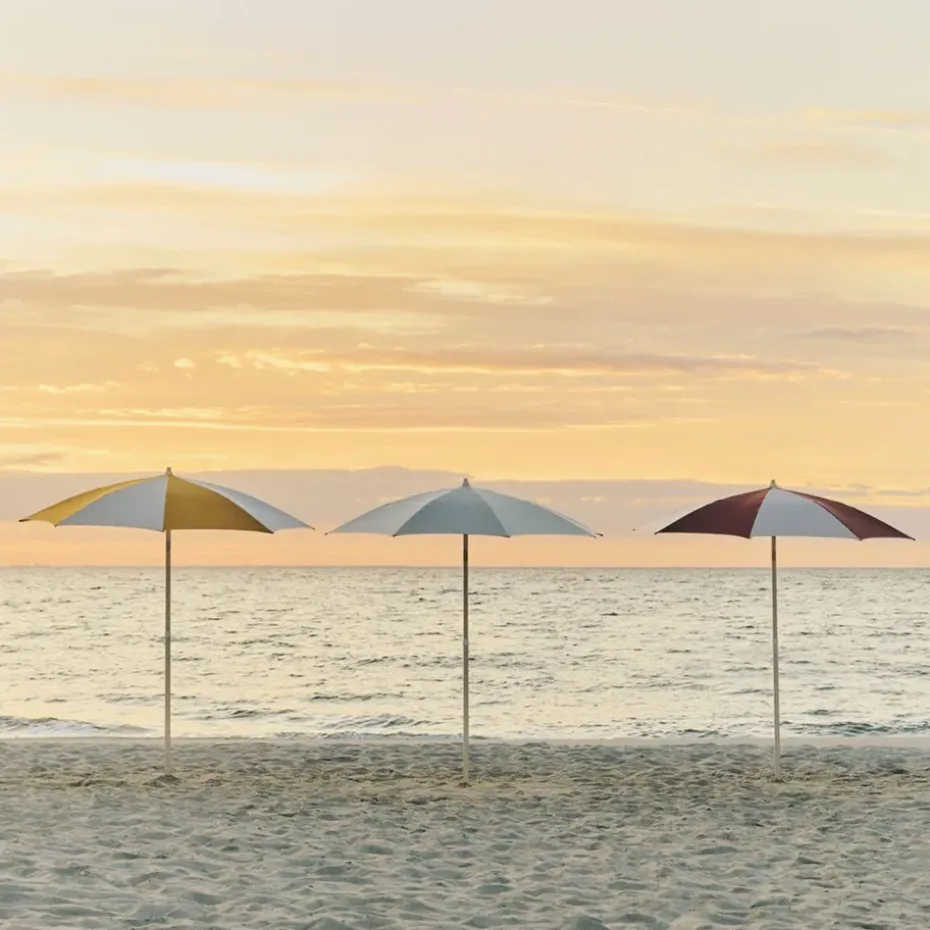 Parasol Terrazza Octagon, Blanco roto-burdeos
