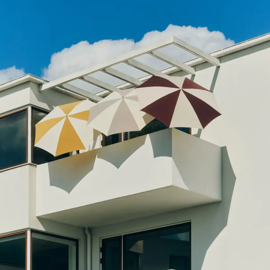 Parasol Terrazza Octagon, Blanco roto-ocre