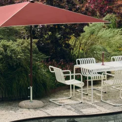 Parasol Terrazza Square, Blanco roto-burdeos