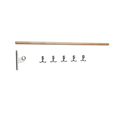 Perchero adicional Nostalgi, Roble, soportes aluminio