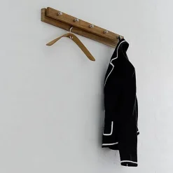 Perchero Cutter, Roble, teñido en negro, 7 pomos