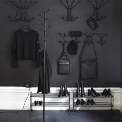 Perchero de pared Bill XXS, negro