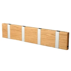 Perchero de pared Knax 40 cm, roble aceitado-gris