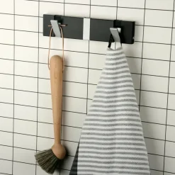 Perchero de pared Knax 20 cm, negro