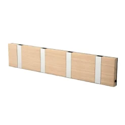 Perchero de pared Knax 40 cm, roble enjabonado-gris