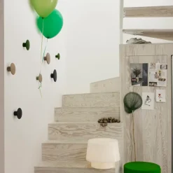 Perchero de pared The Dots, negro, grande