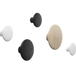 Perchero de pared The Dots, negro, grande