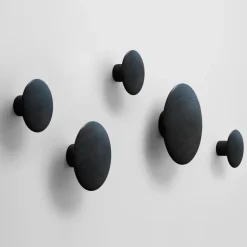 Perchero de pared The Dots, negro, mediano