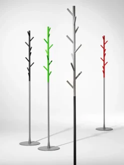 Perchero de pie Sticks, verde-plata