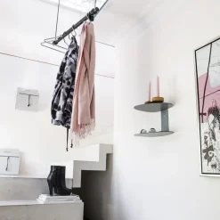 Perchero Swing, Oak black, m, cuerda negra