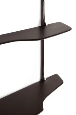 PI escritorio de pared, Madera de caoba dark brown, 140x48 cm