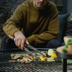 Pinzas para parrilla Norden, acero inoxidable-abedul