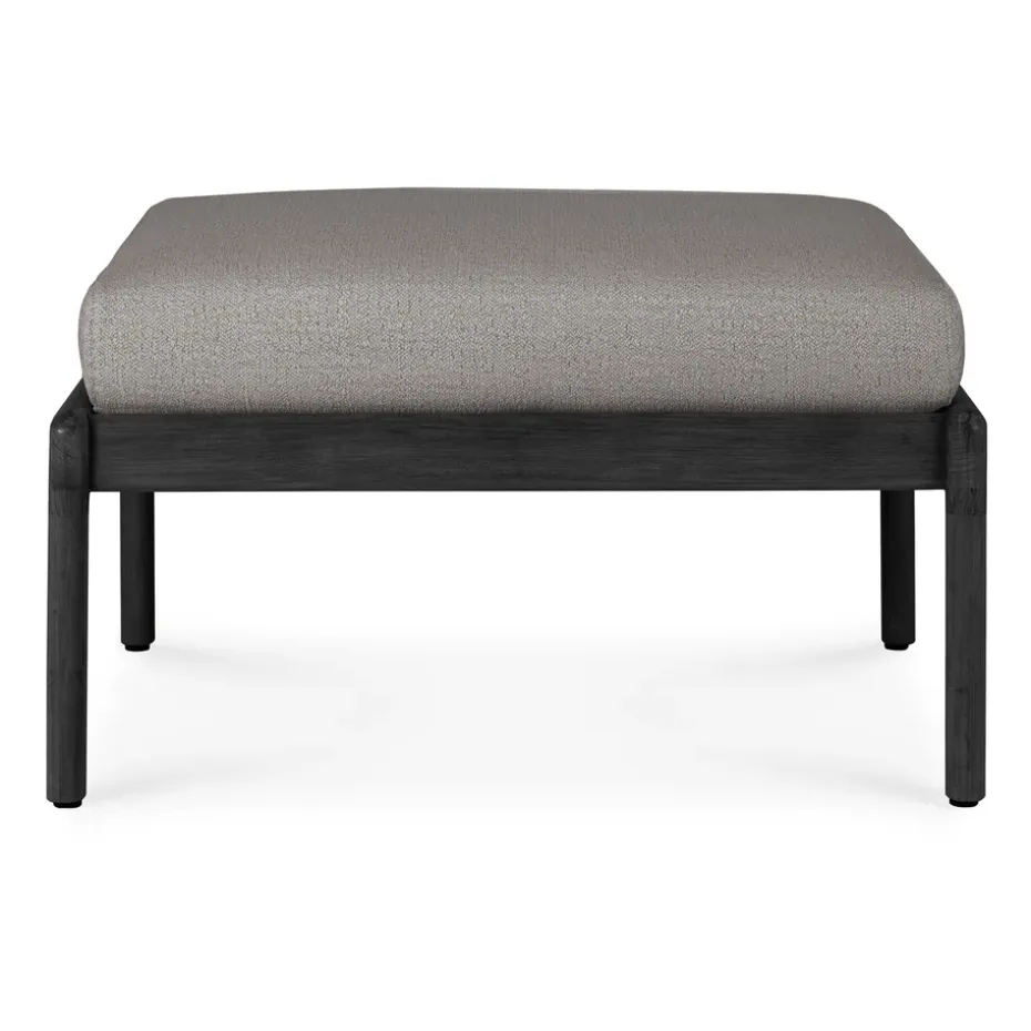 Puf Jack outdoor teca lacado negro, Mocha