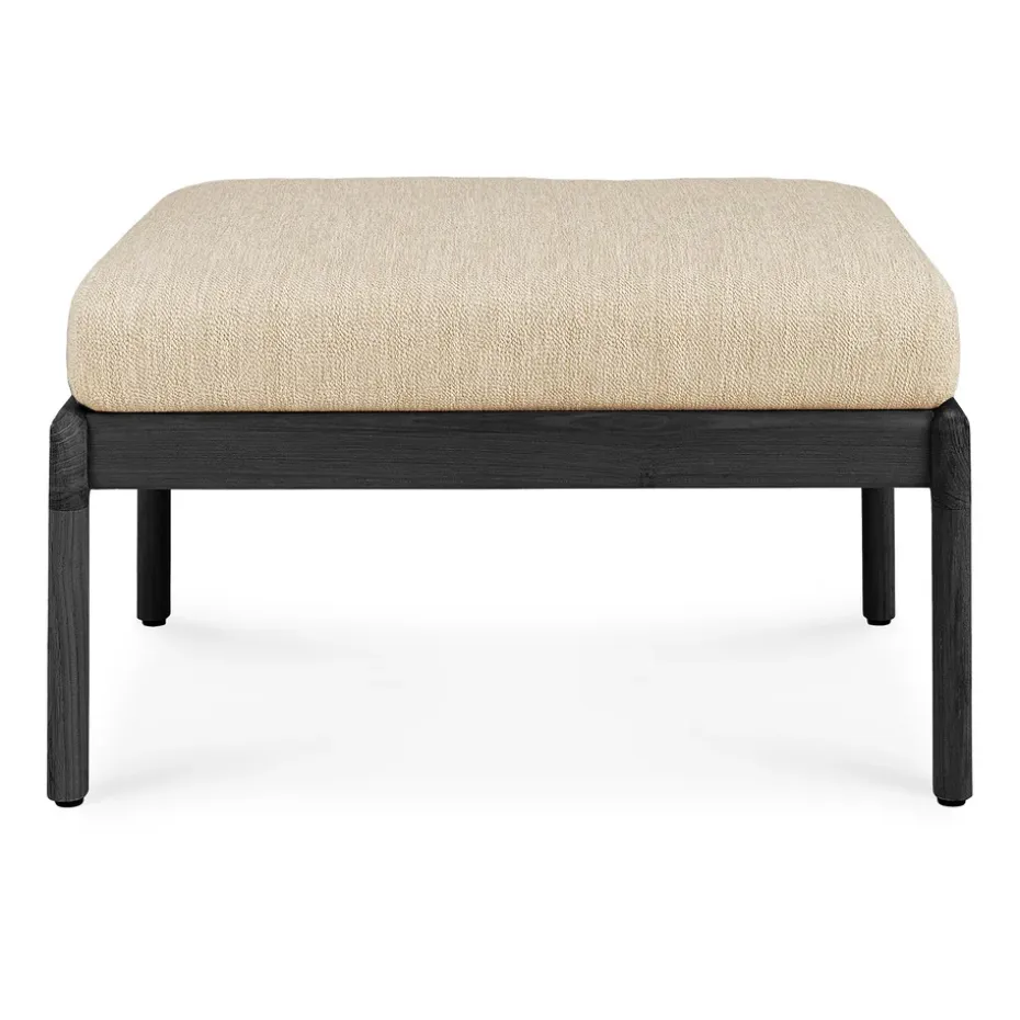 Puf Jack outdoor teca lacado negro, Natural