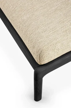 Puf Jack outdoor teca lacado negro, Natural