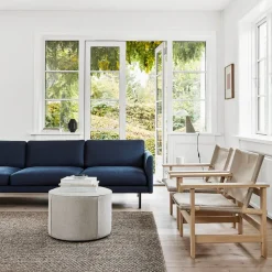 Puf Mono , Cuero omni 301 black - Ø39 cm