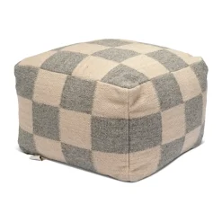 Puf Square 50x50 cm, Gris-natural